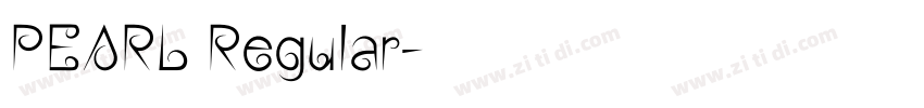 PEARL Regular字体转换 PEARL Regular字体转换